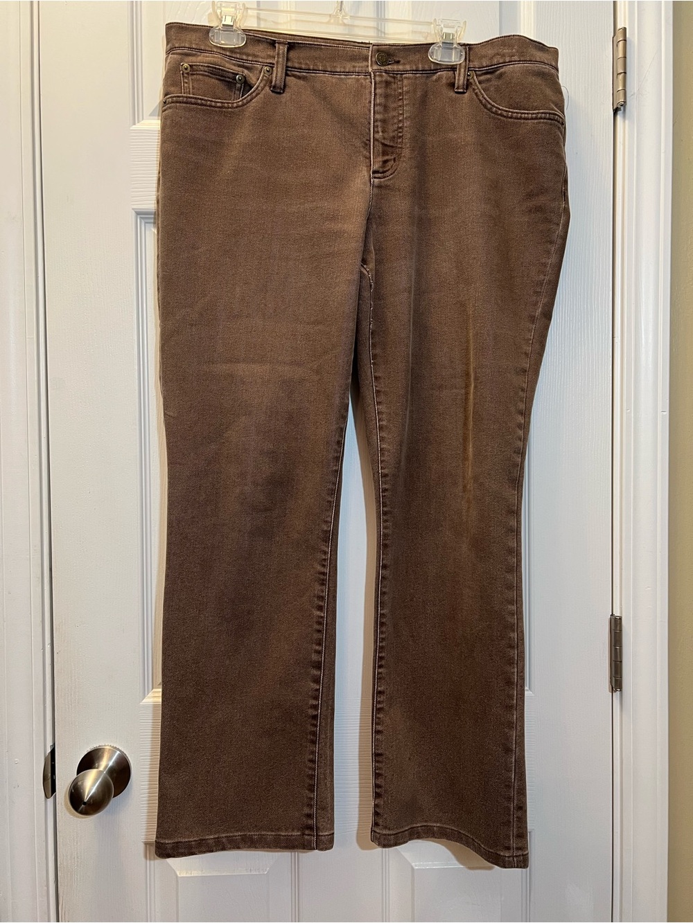 🦋 Lauren Ralph Lauren Straight Leg Jeans in Brown  size 14